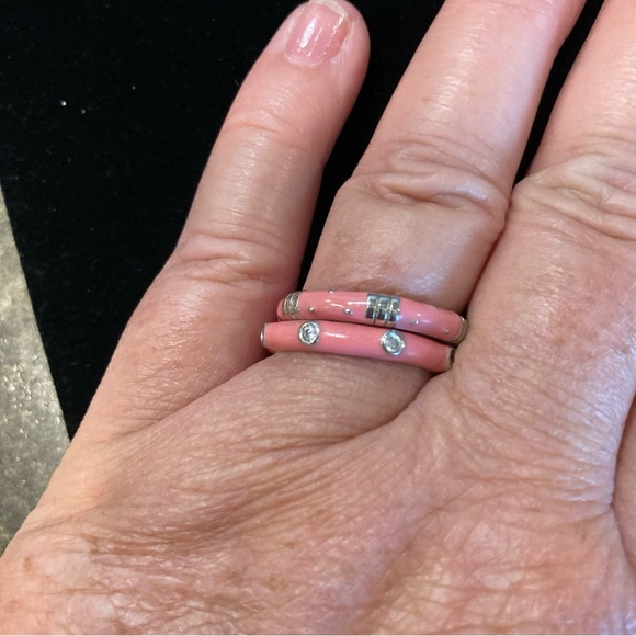 Two .925 Enamel Rings, Size 9.5 - Picture 7 of 9